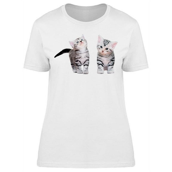 2 Adorable Kittens, Together T-Shirt Women -Image by Shutterstock, Female XX-Large