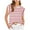 Red, variant on Women Curved Hem Round Neck Sleeveless Striped Basic Casual Vacation Beach Loose Tops T-Shirt, Navy XL