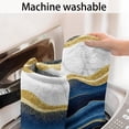 thumbnail image 5 of Blue Gold Wave Marble Pattern Bathroom Rugs Mat,Non Slip Microfiber Bathroom Rug,Rubber Backing,Soft Bathroom Mats for Bathroom Floor,Tub and Shower,17x30in(43x75cm), 5 of 5