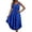 Blue, variant on V Neck Ice Silk Dress For Imitation Silk Loungewear Lightweight Night Shirt Women