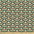 thumbnail image 2 of Ambesonne Abstract Fabric by the Yard Upholstery, Scales Retro Tile, 1 Yard, Multicolor, 2 of 5
