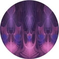 thumbnail image 1 of Ahgly Tapis Rond Lavable en Machine Intérieur Transitionnel Orchidée Foncée Violet, 3 Pieds Rond, 1 of 7