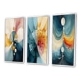 thumbnail image 3 of Designart "Circular Harmony Contemplating Divinity IV" Modern Geometric Framed Wall Art Set Of 3 - Turquoise Abstract Frame Canvas Set For Living Room Decor, 3 of 7