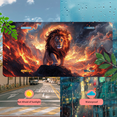 thumbnail image 5 of 1 Pcs 2D Flat License Plate Covers & Frames, Lion in Volcanic For Decorative Front, Waterproof For Decoration Aluminum License Plate Covers & Frames Cover For Men Women, 12" X 6", 5 of 7