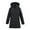 001 Black, variant on Women's Warm Winter Hooded Long Quilted Puffer Down Coat Jacket Outerwear With Pockets