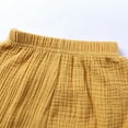 thumbnail image 5 of NAISIBABY Boys Girls Outfits 2-Piece, Solid Color Pleated Tank Tops and Elastic Shorts Summer Cotton Casual Sets Yellow 9-12Months, 5 of 8