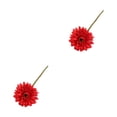 thumbnail image 4 of Ounissouiy Guirnalda apta para mascotas de seda Amplia aplicación Buena sensación en la mano Hipoalergénico Sin riego Aspecto realista Rojo Rojo 2piezas, 4 of 6