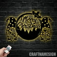 thumbnail image 4 of Craftnamesign Custom Gnome Christmas Metal Wall Art Led Light, Personalized Gnome Xmas Metal Sign, 4 of 5