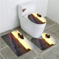thumbnail image 1 of ABPHQTO Lavanda en la Provenza al atardecer Juego de alfombras de baño de 3 piezas Alfombra de baño Alfombra de contorno y tapa de inodoro ABPHQTO Cont-CHAPPLE-28782, 1 of 2