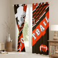 thumbnail image 3 of Feelyou Athlete Helmet Kids Blackout Curtains Set of 2 (52x84 Each), Est Sleep Football Window Curtains, Modern Soccer Sports Player Curtains and Drapes, Black Orange Curtains and Drapes Decor, 3 of 6