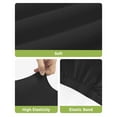 thumbnail image 4 of Black Pure Color Bar Stool Covers Set of 4, Aesthetics Contemporary Luxury Stretch Washable Bar Chair Covers with Backs, Removable Pub Counter Height Chair Cover for Kitchen Dining Room Cafe, 4 of 7