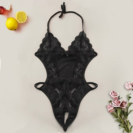 Women s Sexy Underwear Women Lace Sleepwear Bodysuit Lingerie Crotchless Backless Jumpsuit Underwear  Women s Intimates S