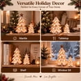 thumbnail image 6 of 2 Pcs Vintage Lighted Christmas Tree Figurine, Christmas Tree Village with Warm Lights, Table Christmas Tree with Lights, Mini Tabletop Decor Warm Glow Home, Nostalgic Winter Pines Gift, 6 of 6
