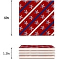 thumbnail image 3 of FMSHPON Independence Day American Flag Set of 8 Coaster for Drinks, Absorbent Ceramic Stone Coasters Cup Mat with Cork Base for Home Kitchen Room Coffee Table Bar Decor, 3 of 4