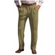 thumbnail image 2 of Pantalones largos para hombre, lisos, informales, con múltiples bolsillos y botones, para exteriores, rectos, para fitness, cargo, poliéster, 2 of 6