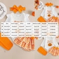 thumbnail image 3 of Zaveiop Infant Baby Girl Halloween Outfit 3 6 9 12 18 Months Long Sleeve Romper Skort Headband and Socks Clothes Set Size 6-12 Months, 3 of 4