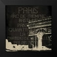 thumbnail image 2 of Grey, Jace 12x12 Black Modern Framed Museum Art Print Titled - Paris type 2, 2 of 5
