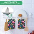 thumbnail image 4 of Yayeee Pot Holders Kitchen Heat Resistant with Pocket 7"x9.8" Cotton Oven Cooking Hot Pads, Yellow Floral Flamingo, 4 of 7
