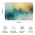 thumbnail image 3 of Beige Gold Teal Splash Pattern Bathroom Rugs Mat,Non Slip Microfiber Bathroom Rug,Rubber Backing,Soft Bathroom Mats for Bathroom Floor,Tub and Shower,17x27in(43x68cm), 3 of 5