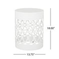 thumbnail image 3 of Holt Metal Outdoor Side Table, White, 3 of 6