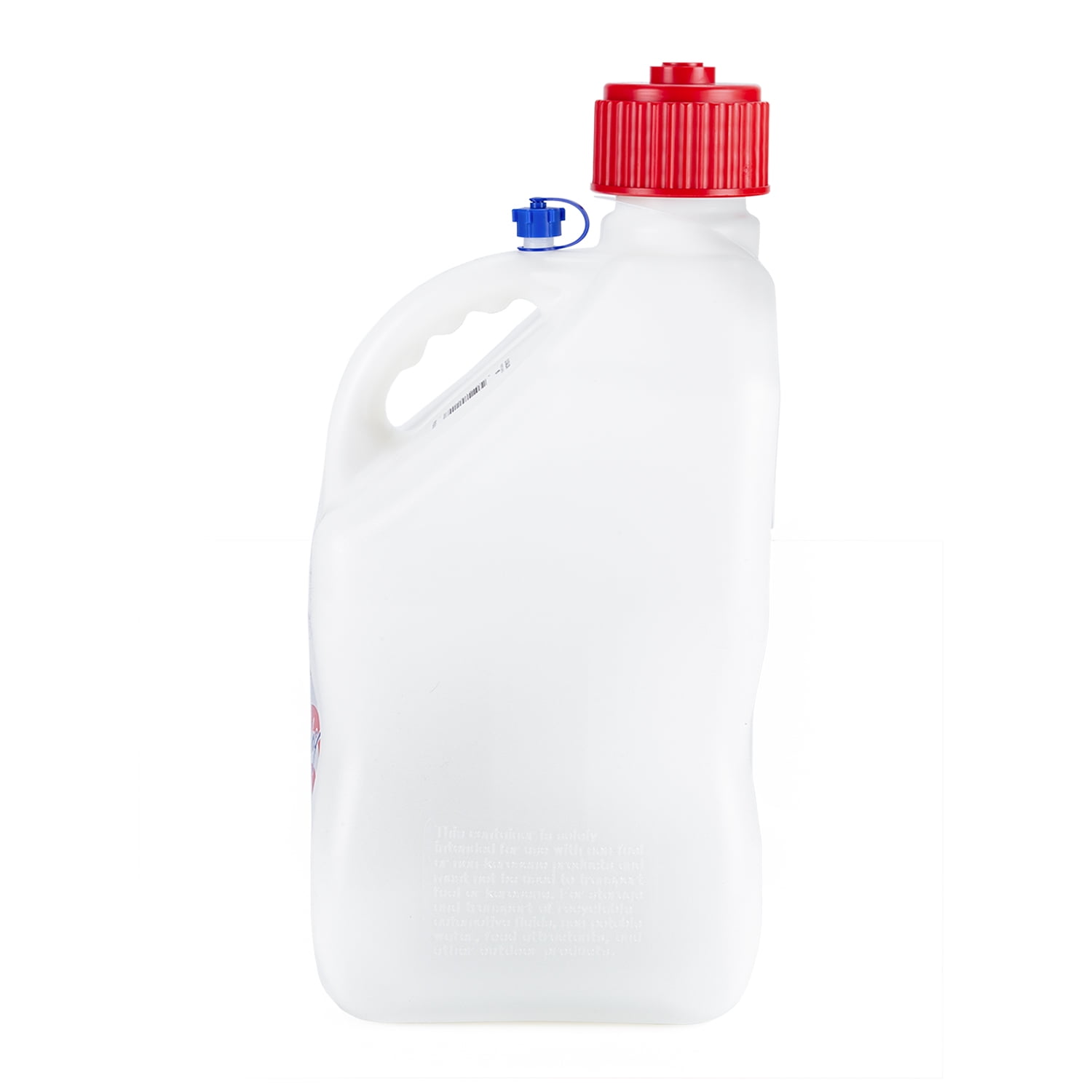 VP Racing 35221-CA 5.5 Gal. Square Patriotic Motorsport Container w/ 14 Inch Deluxe Filler Hose Close-Trimmed Cap and Neck for Tighter Seal