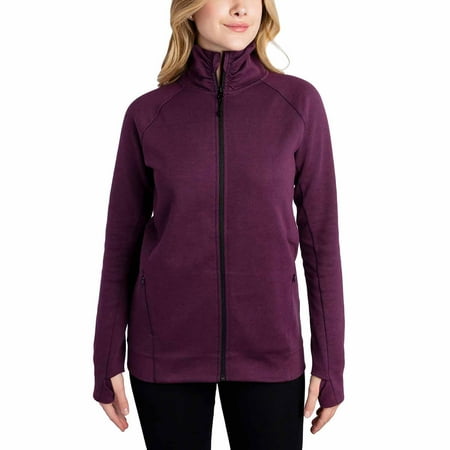 - Kirkland Signature Womens Active Full Zip Jacket (Purple, Small)