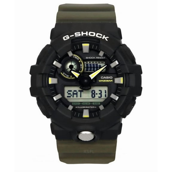 Casio G-Shock Analog Digital Resin Strap Black Dial Quartz GA-710TU-1A3 200M Men's Watch