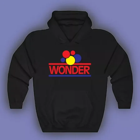 Hoodie for Men-Women,InkVibe Apparel1-WM160, Wonder Bread Company Logo Men's Black Hoodie