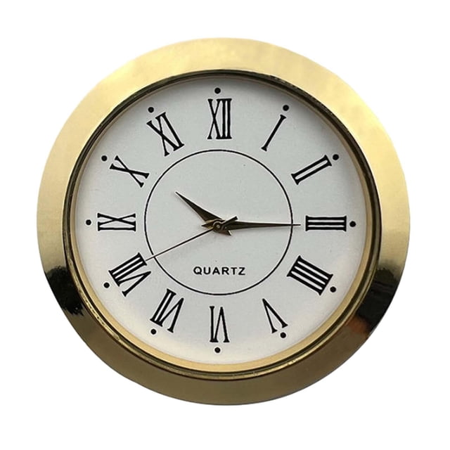Reloj de pared de metal Hugo dorado 2-1/8 pulgadas