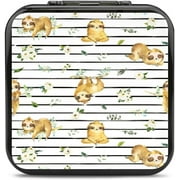 Watercolor Sloths 12 Game Card Case for Switch Portable Hard Shell Protective Game Card Holder Box