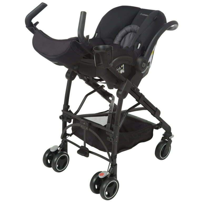Maxi-Taxi Travel System Stroller Frame with Parent Tray Cupholder, Black -