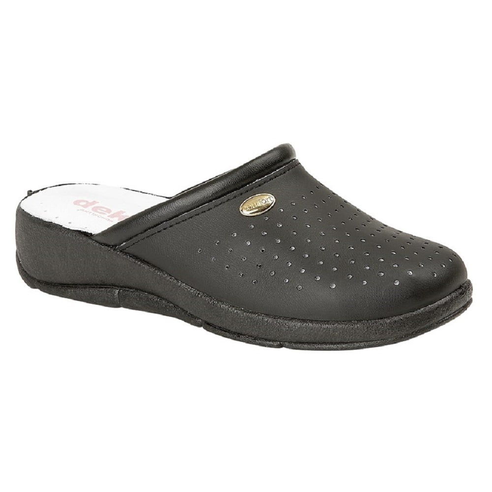 Dek Malo Womens Leather Nursing Kitchen Mule Clogs Shoes Heeled  Ladies Sandals 