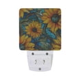 thumbnail image 5 of Yayeee LED Plug in Night Light for The Home with Auto Dusk to Dawn Light Sensors, 2 Pack, Stained Glass Sunflowers Pattern, 5 of 6