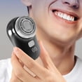 thumbnail image 3 of (Grey)Men Electric Shaver Digital Display Waterproof Rechargeable Mini Travel Rotary Razor Portable Hair, 3 of 5