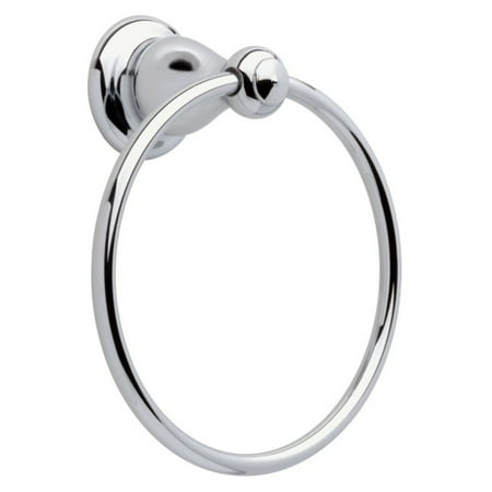 Delta Leland Bathroom Wall Towel Holder Ring Hardware, Polished Chrome | 77846