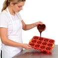 thumbnail image 6 of Silicone Muffin Pan 12 Cup Heart Shaped Nonstick Baking Tray with Press Bottom Release for Cupcakes, Muffins, Chocolate and Mini Cakes, 6 of 8