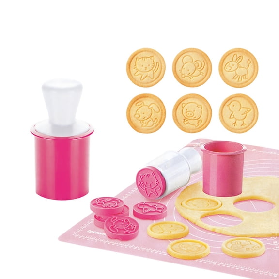 MORESEC under $5 Silicone Cookie Mold SetFood Grade Silicone Embossing Seal Kit for Baking Cookies, Fondant, Chocolate, DIY Pastry Making, Easy Release, BPA Free, Dishwasher Safe