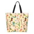 thumbnail image 1 of Disketp Groovy American Western Footwear Bolsa Tote Estampada para Mujer, Bolso de Hombro y de Mano para Compras y Viajes, 1 of 8