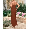 thumbnail image 2 of Dress Lady maxi para mujer, sin mangas, con volantes, para fiesta de cóctel, 2 of 6