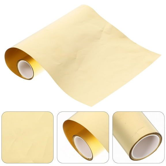 WHAMVOX 1 Roll Brass Foil Sheet High Hardness Brass Sheet Metal Foil Sheet for Crafting(1 Meter)