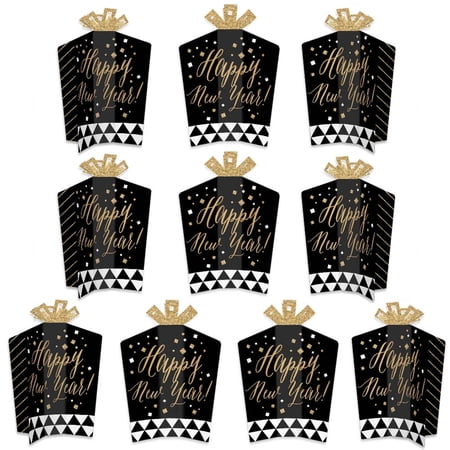 Big Dot of Happiness New Year s Eve - Gold - Table Decorations - New Years Eve Party Fold and Flare Centerpieces - 10 Count
