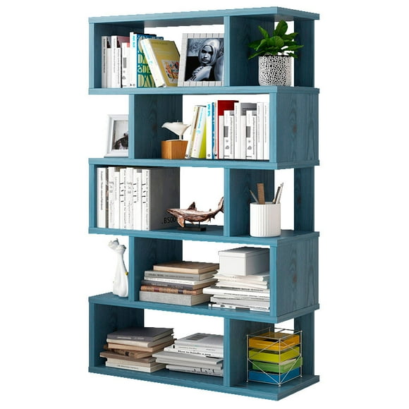 Librero Sippar Biblioteca Moderno Bossa Azul 5 Niveles Bossa Sippar