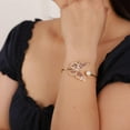thumbnail image 3 of Crystal Butterfly Pearl Bracelet Butterfly Bangle for Women, 3 of 5