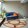 thumbnail image 5 of Teppich Homes Geometric Luxury Under Your Feet Wool Tufted Brown Geometric Area Rugs, 17' x 17', Handmade, 5 of 6