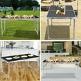 thumbnail image 6 of SUSUZI 4 Feet Folding Camping Table, Portable Lightweight Outdoor Table with Adjustable Legs for Travel Picnic Cooking Beach, 6 of 9