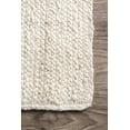 thumbnail image 4 of Indian Handmade Braided Pure Off White Jute Area Rug 2 x 12 Feet (61 cm x 366 cm), Floor Decor Rugs/Carpet, 4 of 5