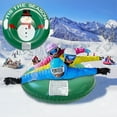 thumbnail image 5 of Seyotauo Snow Tubes, Snow Sled for Kids and Adults, Cold-Resistant Inflatable Snow Tube, Thickened Heavy Duty Sleds for Winter with Handles, Snow Toys, Snow Sleds for Family Activities Outdoor Fun, 5 of 6