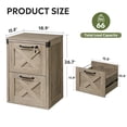 thumbnail image 7 of GALAXHERO 2 Drawer File Cabinet with Lock and Key, Engineered Wood Office Cabinet for Home Office, Small Filing Cabinet, Gray Oak, 7 of 7