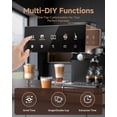 thumbnail image 3 of Espresso Machine with Grinder, 20 Bar Coffee Maker Milk Frother, 3-Level PID Temp Control, Grind Settings, 3–10s Pre-Infusion, Latte & Cappuccino for Home Barista, Black, 3 of 4