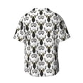 thumbnail image 6 of Lsque Ski Goggles Moose Music Picture print Men's Cuban Collar Short Sleeve Shirt Summer Beachwear Casual Button Down Fashionable Vacation Leisure Shirt-Medium, 6 of 7